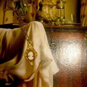 Vintage gold cameo Necklace
